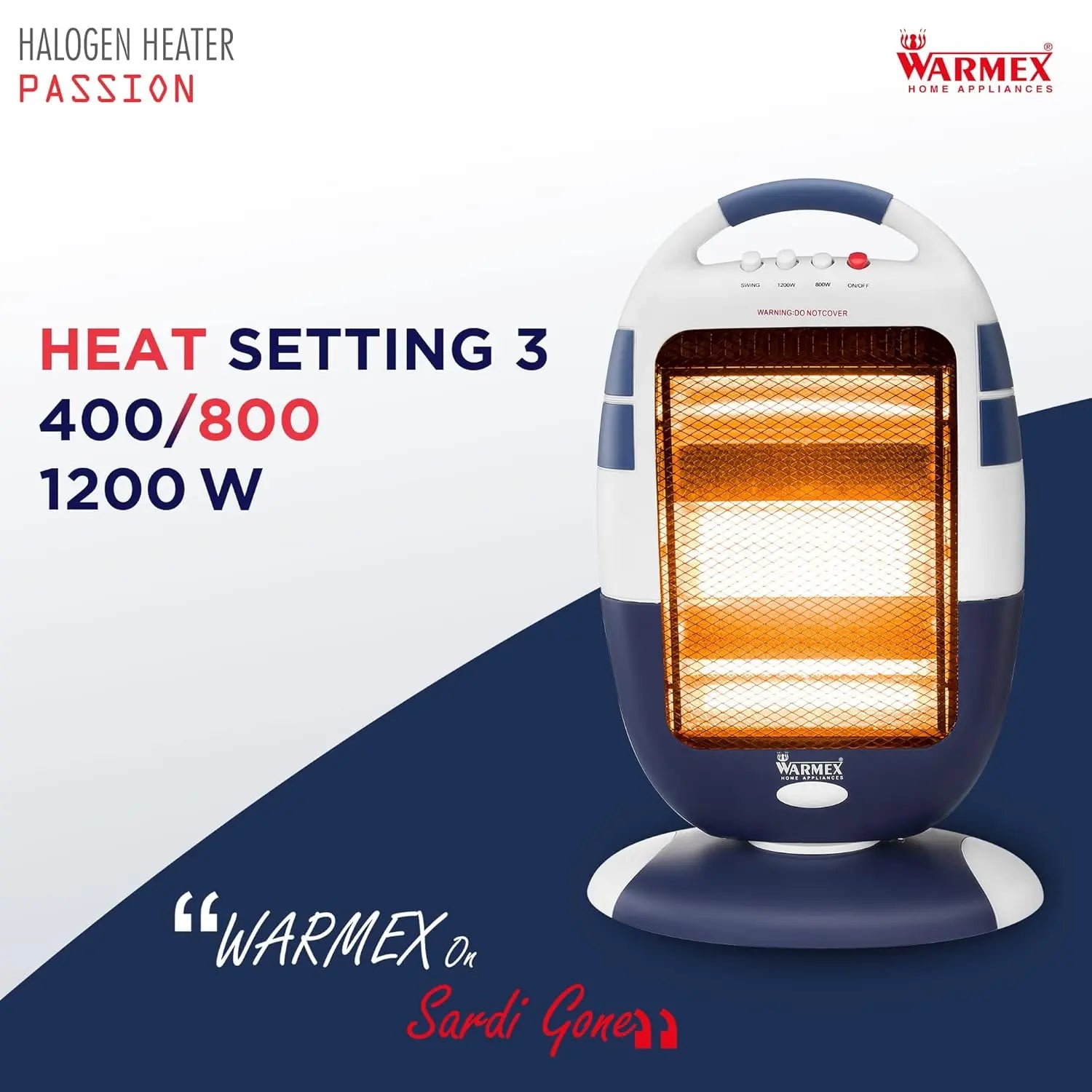 Warmex 400/800/1200 Watts Halogen Room Heater PASSION warmexhomeappliances2