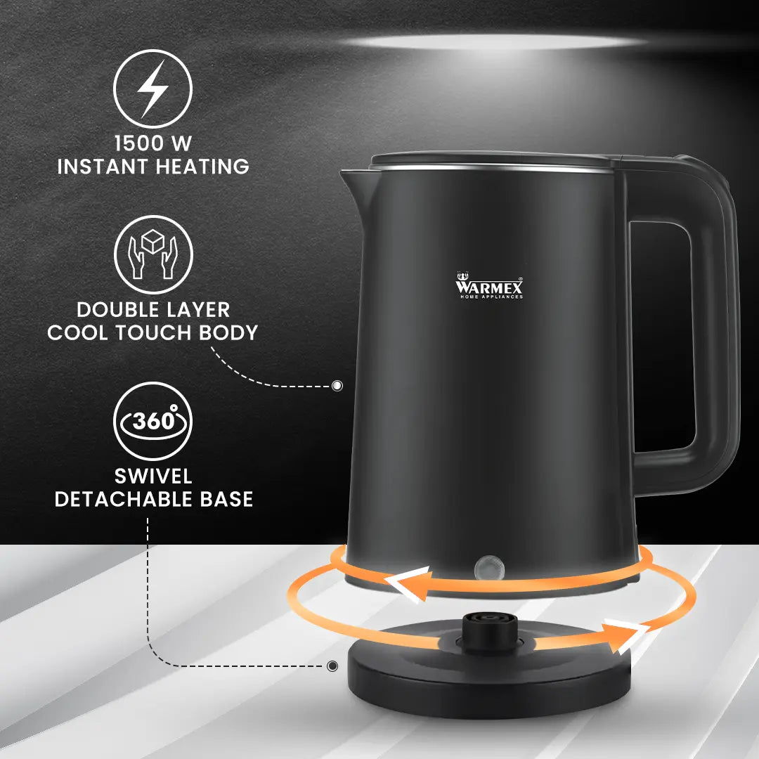 Warmex Electric Kettle 1.5L | Fast Boiling, Convenient | Electric Kettle + 2Years warranty warmexhomeappliances