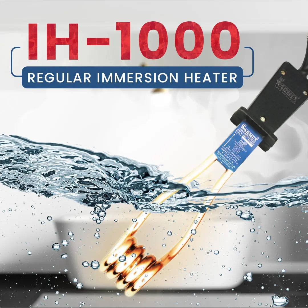 Warmex 1000W Electric Immersion Heater IH-1000, Instant Water Heating with Copper Element, Durable & Efficient, Includes Bucket Holder for Easy Use, Safe & Reliable for Quick Hot Water warmexhomeappliances