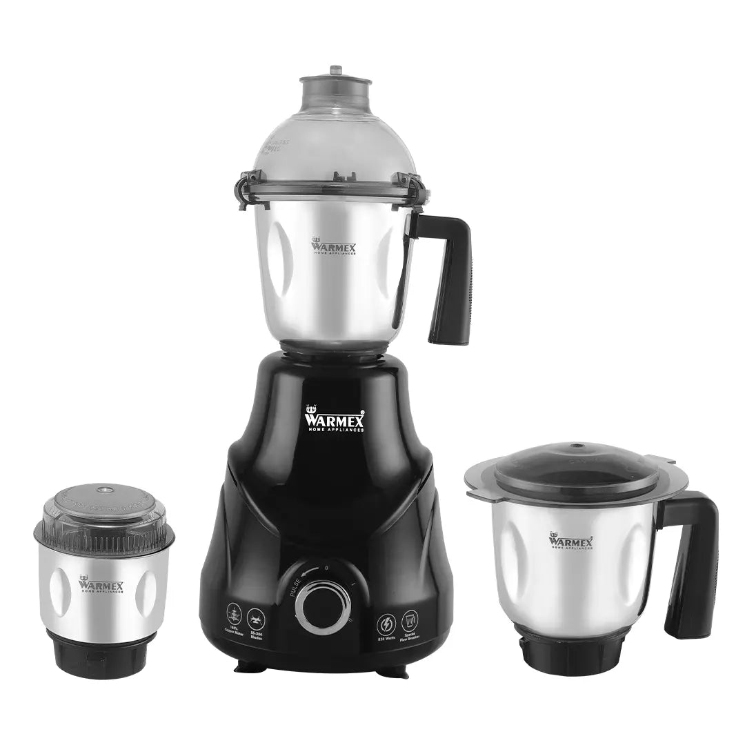 Warmex 850W Mixer Grinder for Kitchen 100% Copper Motor + 2 Years Warranty 3 Jars Included, Stylish & Powerful Performance for Smooth Blending & Grinding warmexhomeappliances